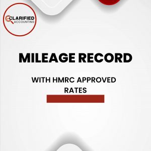 Mileage Record with HMRC Approved Rates